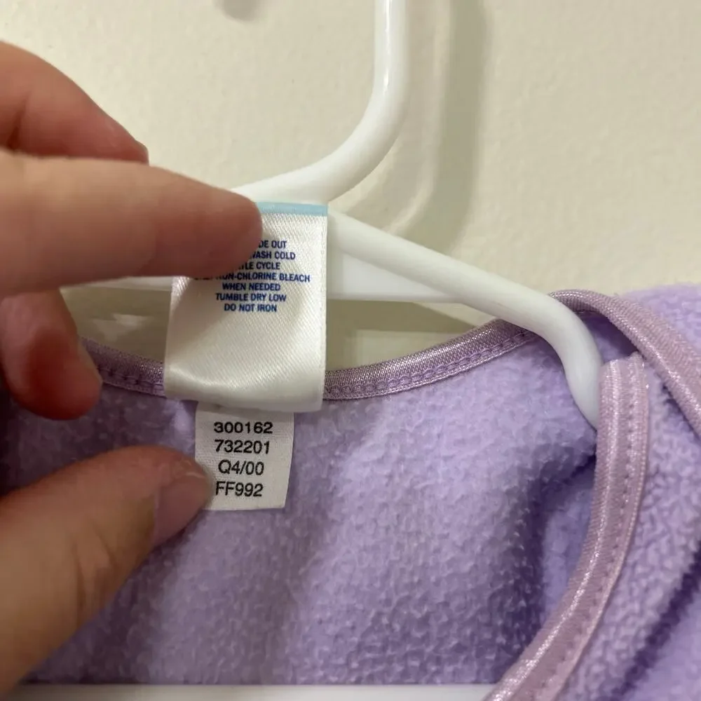 Old Navy Vintage Baby Girls Size 12-18 Months Purple Fleece Sweatshirt 2000s
